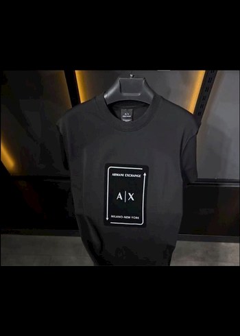 Armani Exchange Siyah Bisiklet Yaka Tisort