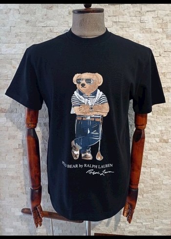 Polo Ralph Lauren Ralph Lauren Siyah Ayicik Baskili Tisort