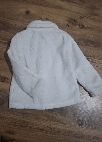 18-24 Ay Beden beyaz Renk Peluş çocuk montu