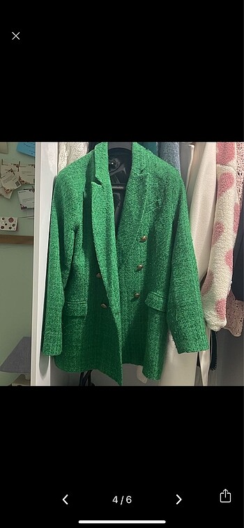 Yeşil çeket blazer