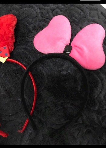 Pembe Nakışlı Rock Punk Fiyonk Saç Bandı