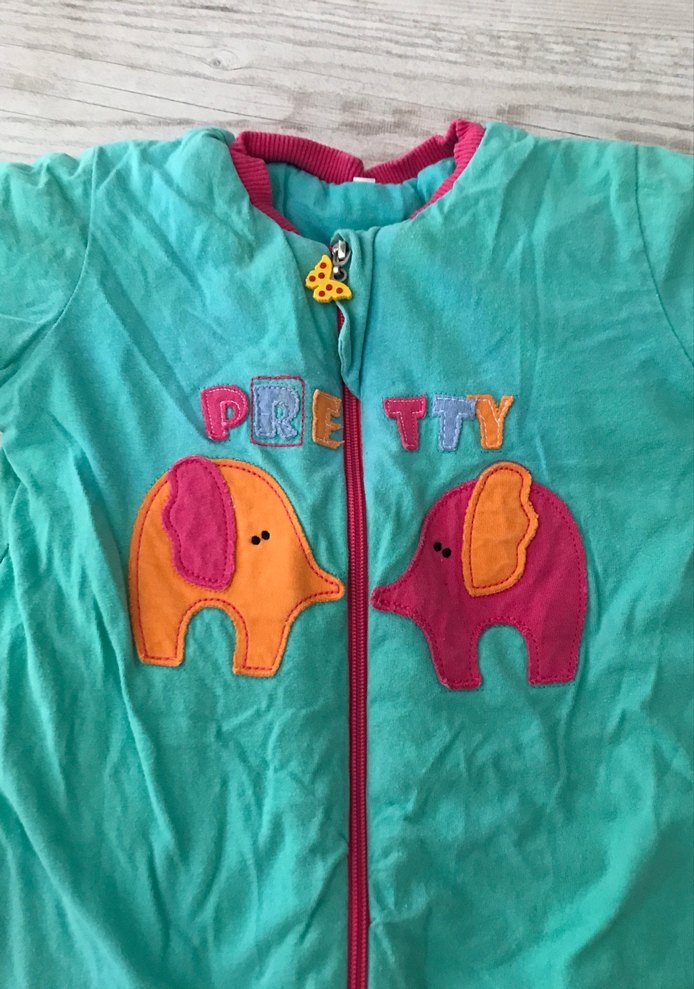 Nakışlı Turkuaz Kız Bebek Tulumu - Görsel 3