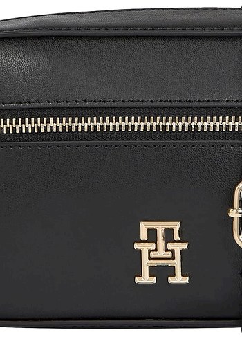 Tommy Hilfiger orjinal Kadın Siyah Deri Omuz Çantası