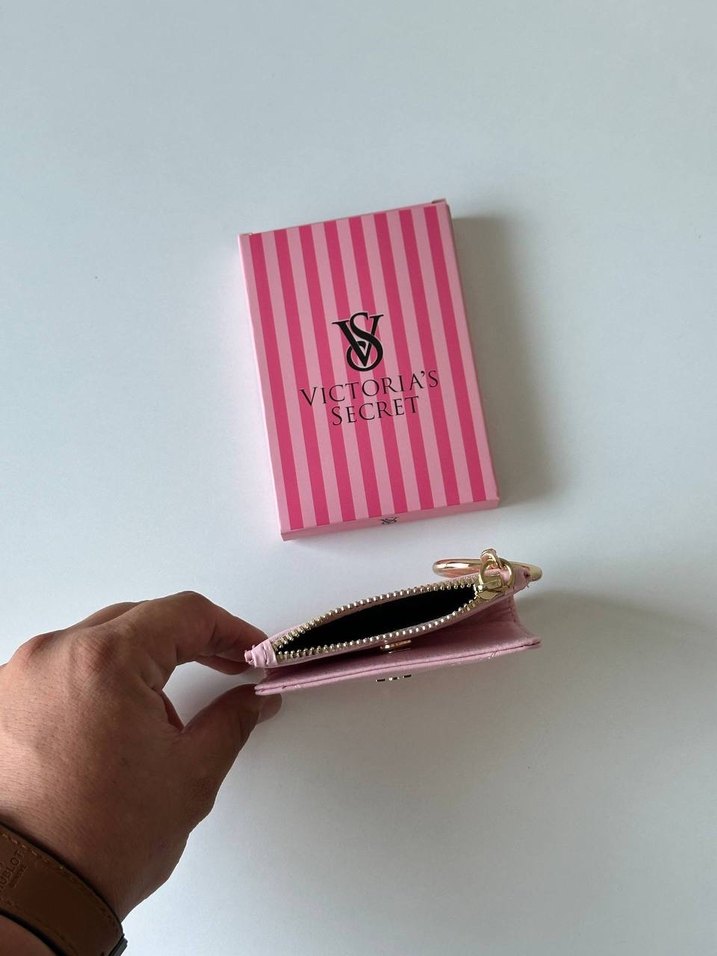 Nakışlı Pembe Deri Fermuarlı Kadın Cüzdanı - Görsel 3