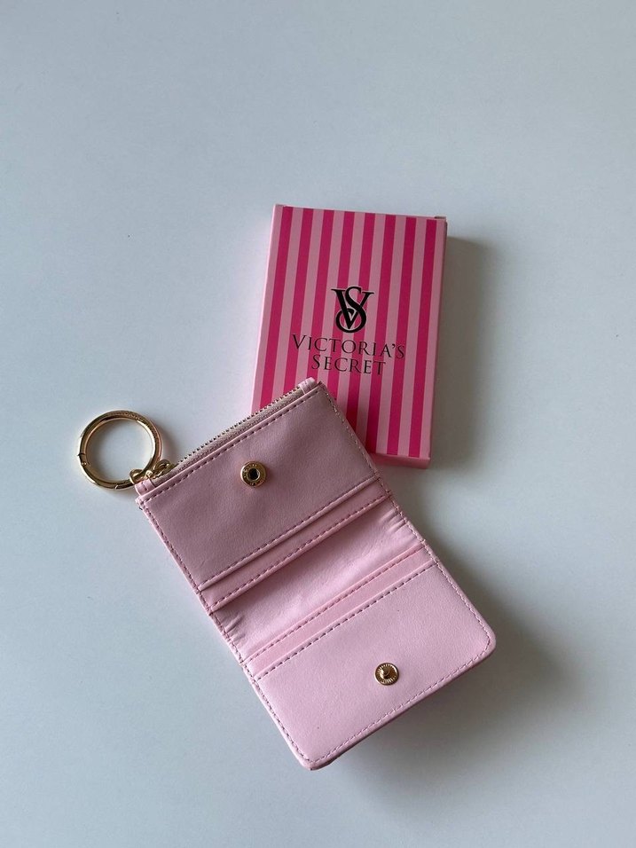 Nakışlı Pembe Deri Fermuarlı Kadın Cüzdanı - Görsel 4