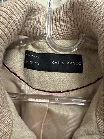 m Beden camel Renk Zara Kaşe Kaban
