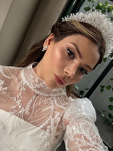  Beden beyaz Renk Gelin tacı