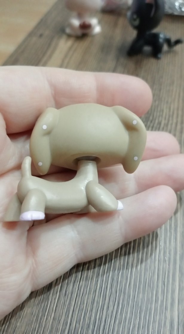 Pastel Bej Küçük Köpek Figürü - Görsel 3