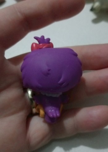 Mor Renkli Mini Kuş Figürü