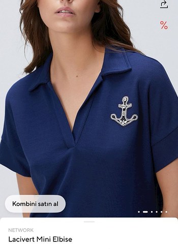 diğer Beden Network model polo yaka Midi Elbise