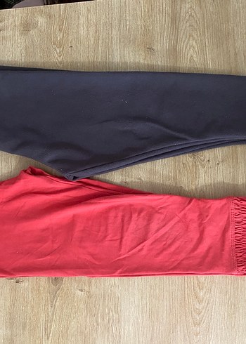 Kız Çocuk Kırmızı ve Siyah Tayt Seti - Görsel 5