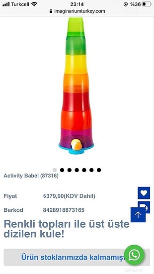 87316 Actıvıty Babel Toplu Küp Kulesi