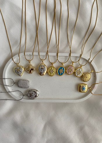 Accessorize Çelik fotoğraflı kolye