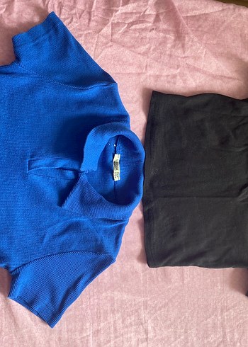 Zara Kızlar için Mavi Kısa Kollu Polo Tişört