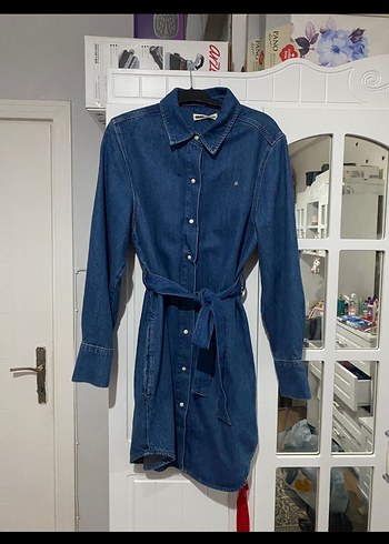 Mavi Kadın Lacivert Bel Detaylı Denim Elbise