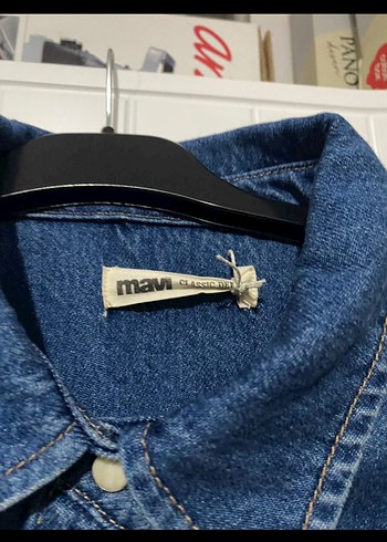 m Beden Kadın Lacivert Bel Detaylı Denim Elbise