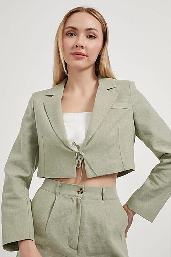 Bağlamalı blazer ceket