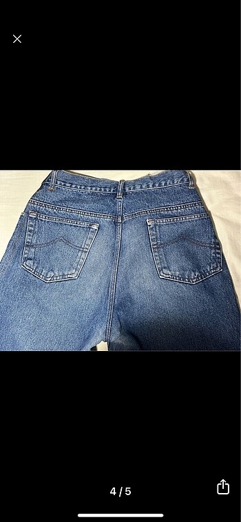 40 Beden mavi Renk Vintage Jean