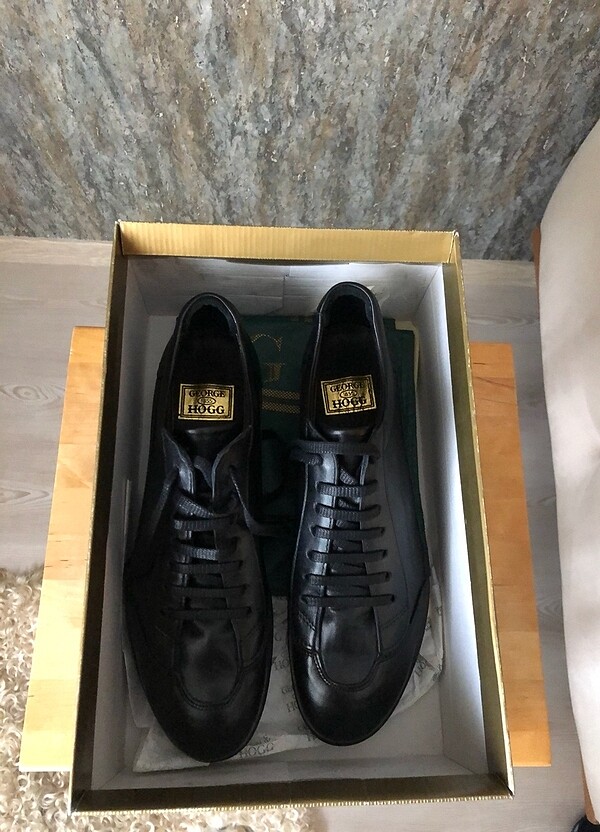George Hogg siyah günlük erkek ayakkabı - Görsel 3