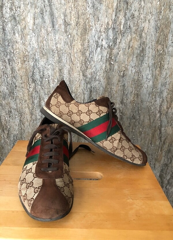 Gucci kahverengi unisex sneaker - Görsel 2