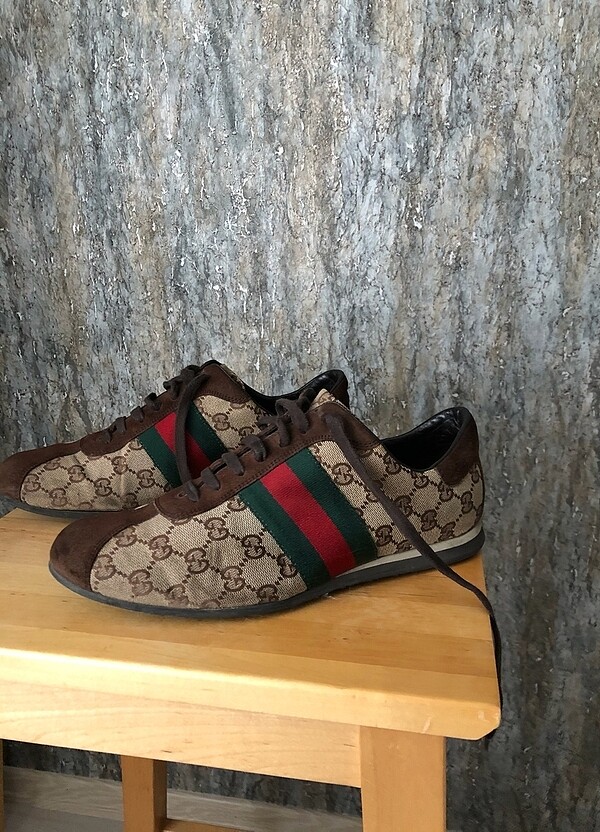 Gucci kahverengi unisex sneaker - Görsel 3