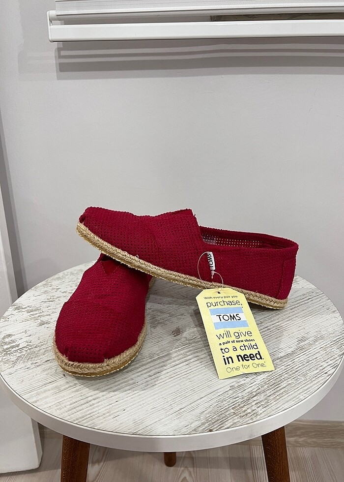 Toms kırmızı espadril - Görsel 3