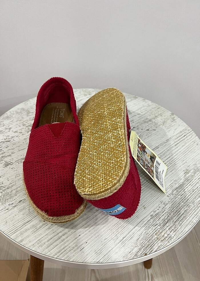 Toms kırmızı espadril - Görsel 4