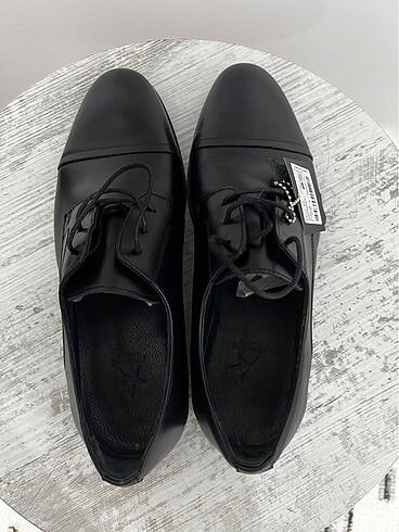 Altınyıldız siyah deri klasik ayakkabı - Görsel 5