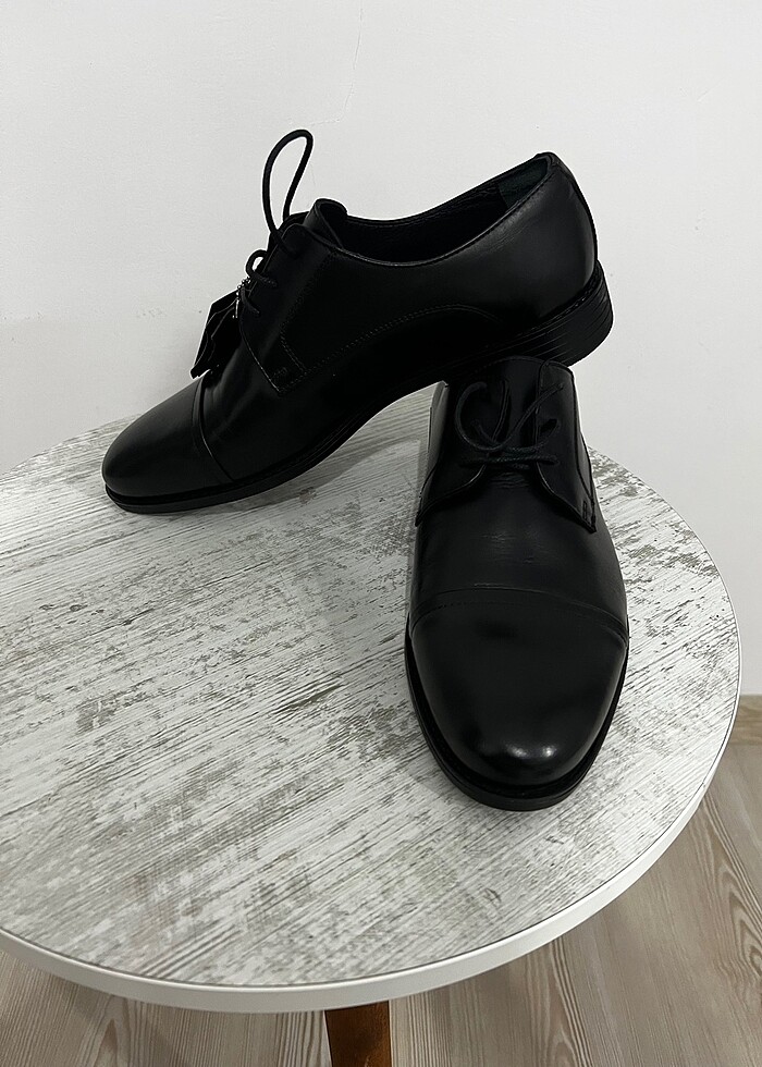 Altınyıldız siyah deri klasik ayakkabı - Görsel 2