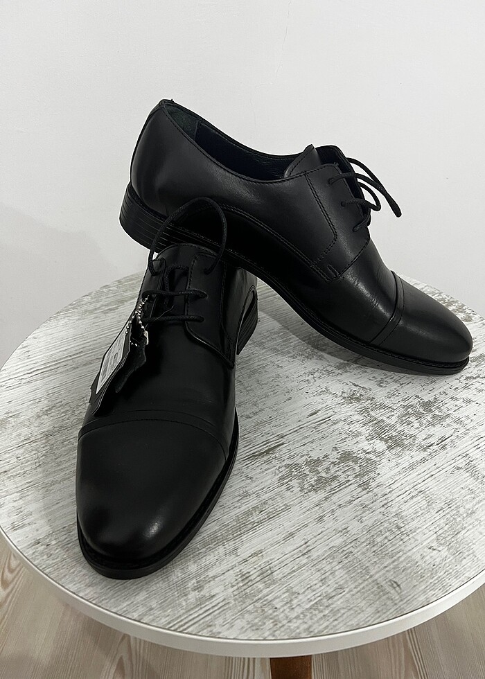 Altınyıldız siyah deri klasik ayakkabı - Görsel 3