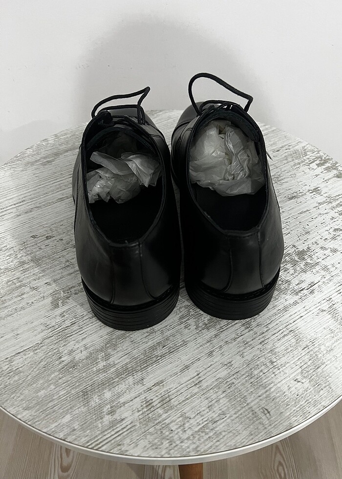 Altınyıldız siyah deri klasik ayakkabı - Görsel 4