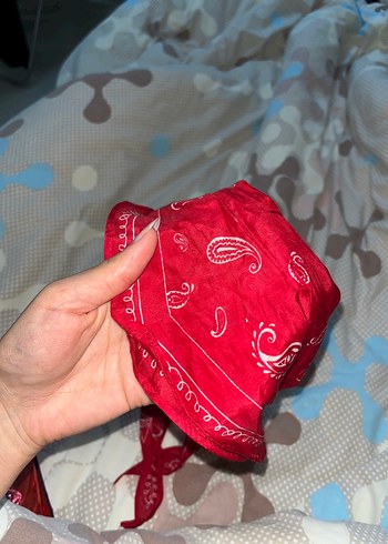 Zara Zara Kırmızı Pamuk İpek Bandana