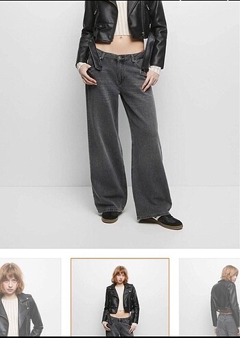 m Beden siyah Renk Pull&Bear deri ceket