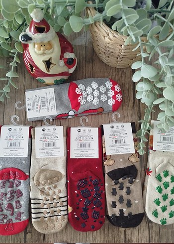 Kız Çocuk Renkli Baskılı Havlu Çorap - Görsel 2