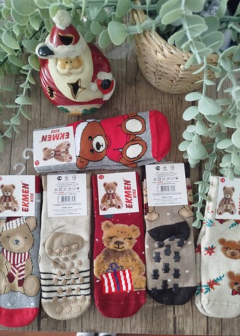 Kız Çocuk Renkli Baskılı Havlu Çorap - Görsel 3