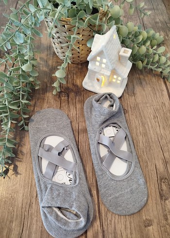 Gri Kız Çorabı, Kaymaz Tabanlı - Görsel 2