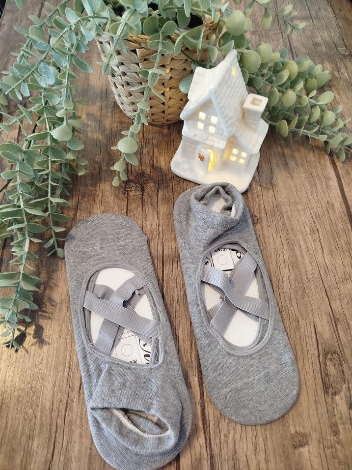 Gri Kız Çorabı, Kaymaz Tabanlı - Görsel 2