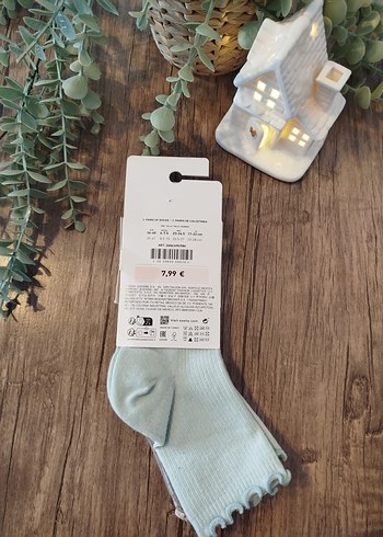 Nakışlı Kız Çorabı Seti, Pastel Tonlar - Görsel 2