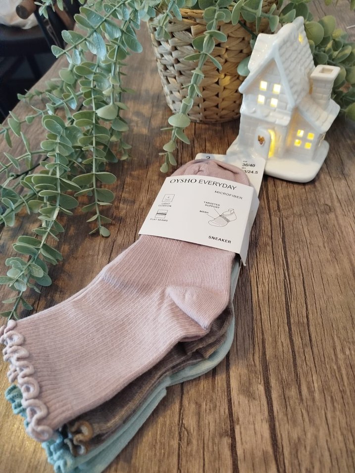 Nakışlı Kız Çorabı Seti, Pastel Tonlar - Görsel 3