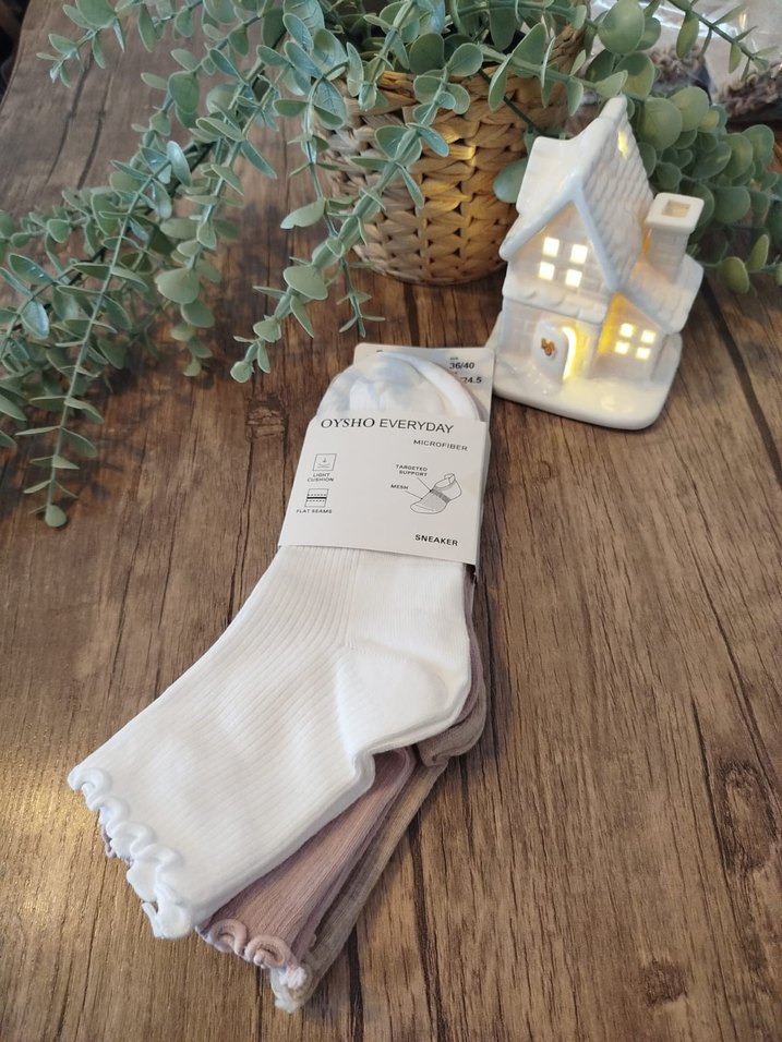 Kız Çocuk Bej ve Pastel Triko Çorap Seti - Görsel 2