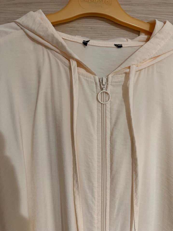 LC Waikiki Beyaz Kapüşonlu Kadın Tunik - Görsel 5