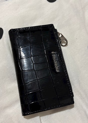 Stradivarius Siyah Timsah Desen Cuzdan