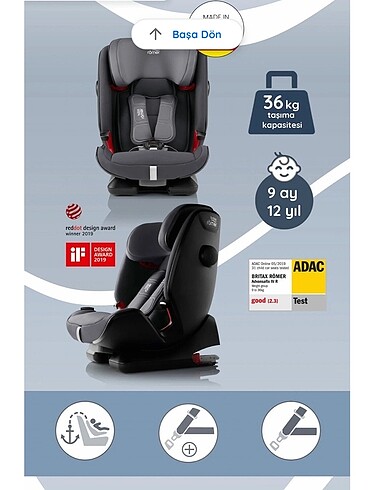 Britax römer oto çocuk koltuğu