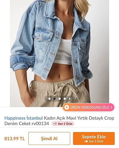 Crop ceket