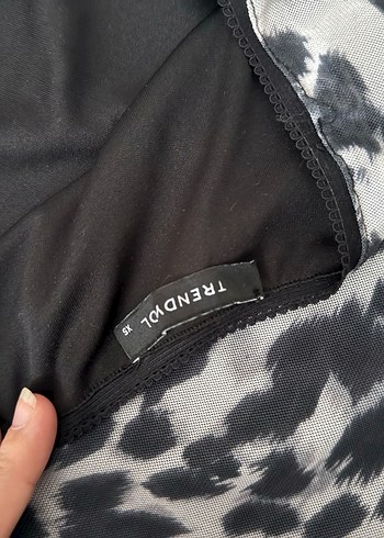 Gri desenli etek - Görsel 4