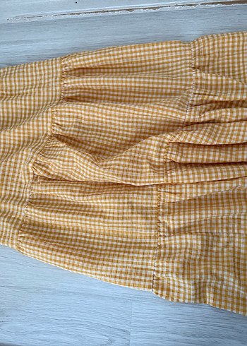 Sarı Pileli uzun etek - Görsel 2