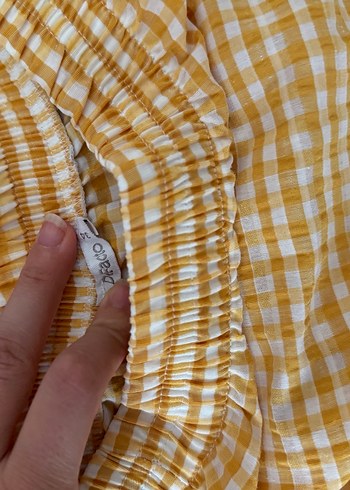 Sarı Pileli uzun etek - Görsel 4