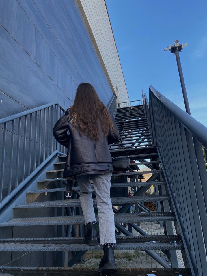 Stradivarius biker ceket mont - Görsel 2