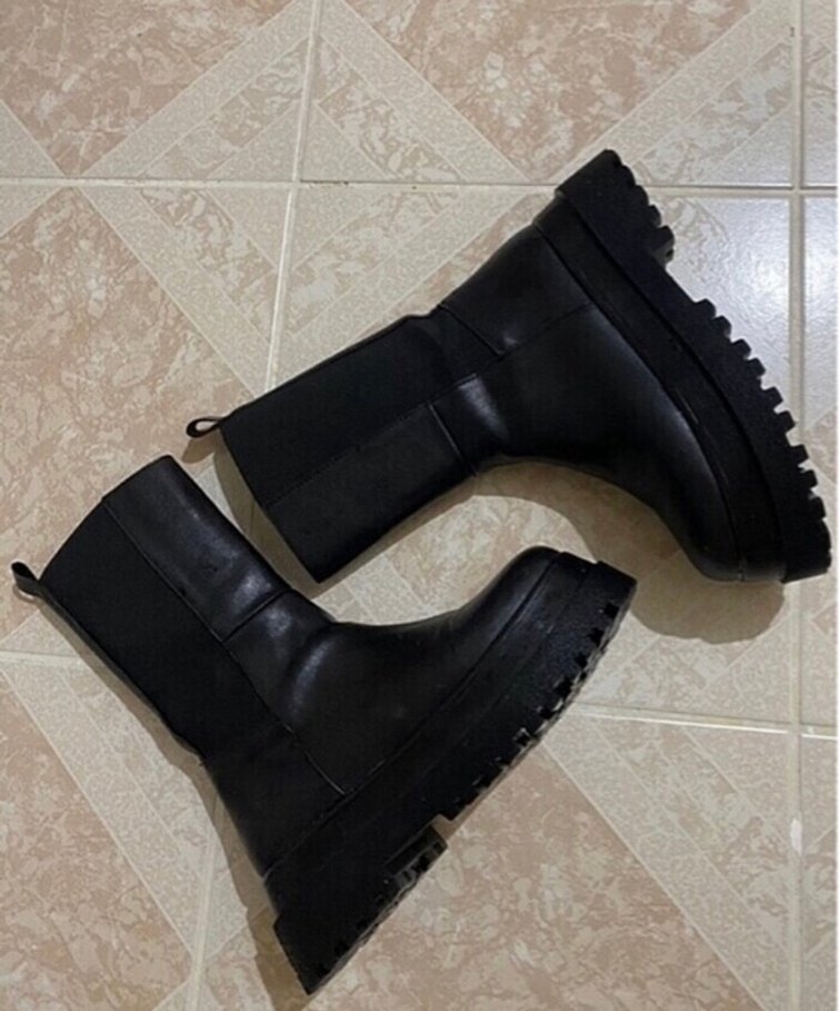 Siyah Deri bot - Görsel 4