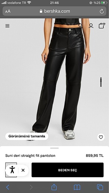 deri pantolon bershka